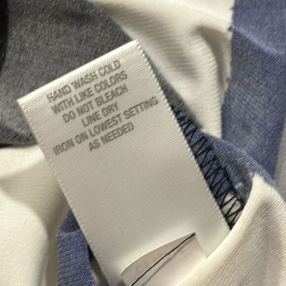 DressBarn | Black Blue Grey Striped Women’s Maxi Sleeveless Dress - Picture 9 of 12